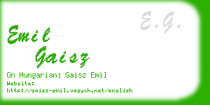 emil gaisz business card